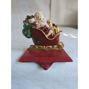 Vintage Windsor Collection Stocking Holder Hanger Cast Iron base resin